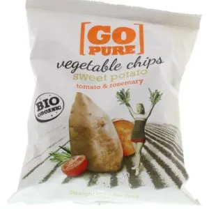 Go Pure Chips sweet potato tomato & rosemary bio (80 gr)