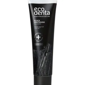 Ecodenta Tandpasta whitening houtskool extra black (100 ml)
