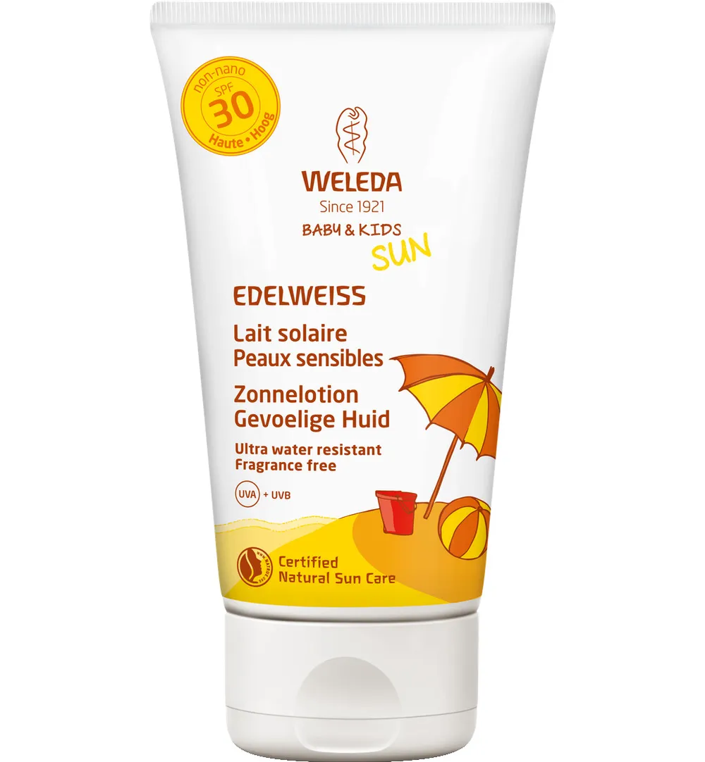 WELEDA Edelweiss zonnelotion gevoelige huid SPF30 (150 ml)