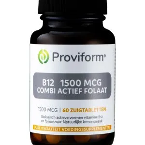 Proviform Vitamine B12 1500 Mcg Combi Actief Folaat (60 Zuigtabletten)