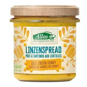 Allos Linzenspread Gele Curry Bio (140 gr)