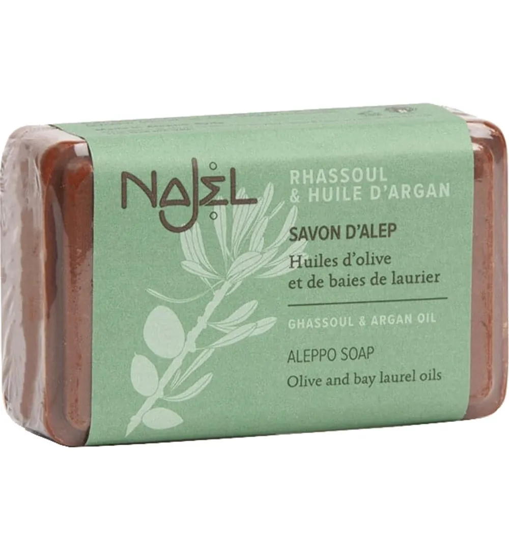 Najel Aleppo zeep argan olie lava aarde (100 gr)