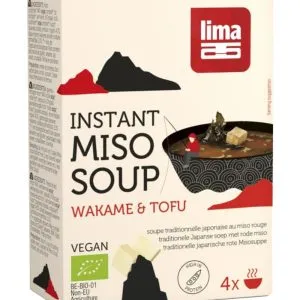 Lima Instant Miso Soep Wakame Tofu 4 X 10Gram Bio (40 gr)