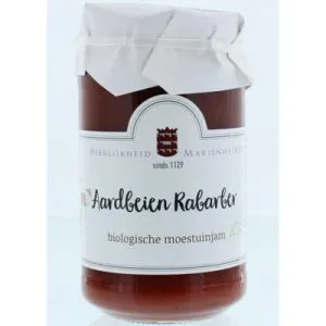 Marienwaerdt Moestuinjam rabarber aardbei bio (250 gr)