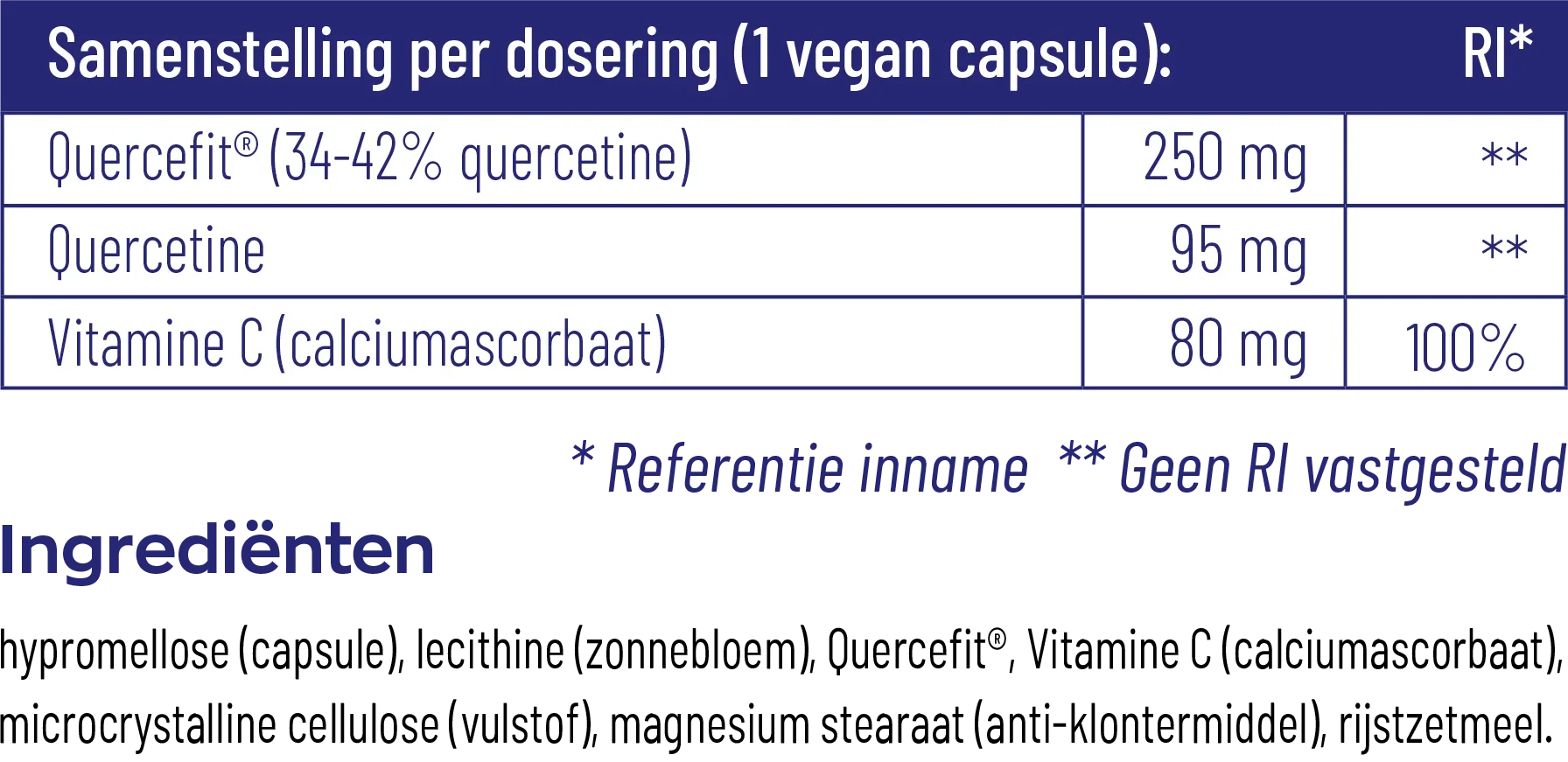 Vitakruid Quercetine 250 Quercefit® Phytosome®-Technologie (60 vega capsules) - image 3