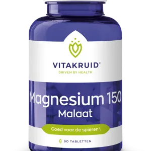 Vitakruid Magnesium 150 Malaat Met Vitamine B6 (P-5-P) (90 tabletten)