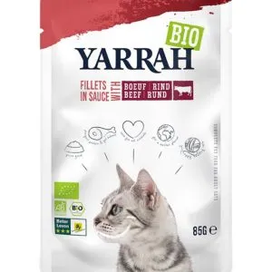 Yarrah Kat Filets Met Rund In Saus Bio (85 gr)