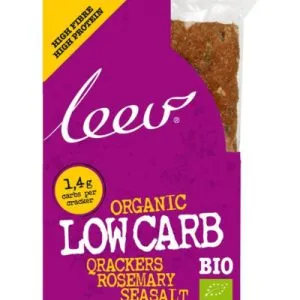 Leev Bio Qrackers Rosemary Seasalt (3 X 2 stuks)