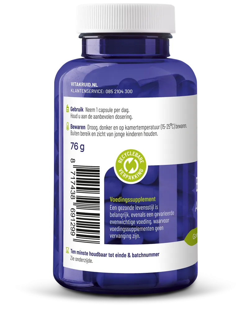 Vitakruid B-Complex Actief Zonder B6 (90 vega capsules)