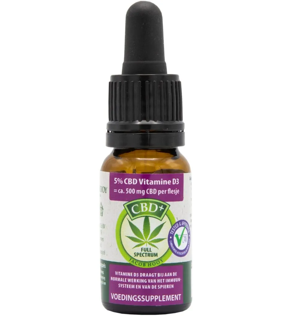 Jacob Hooy CBD Olie 5% Met Vitamine D (10 ml)