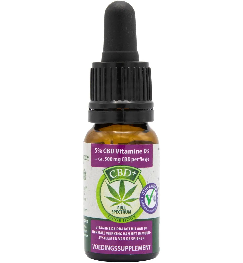 Jacob Hooy CBD Olie 5% Met Vitamine D (10 ml)