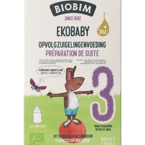 Biobim Ekobaby 3 opvolgzuigelingenvoeding 10+ maanden bio (600 gr)