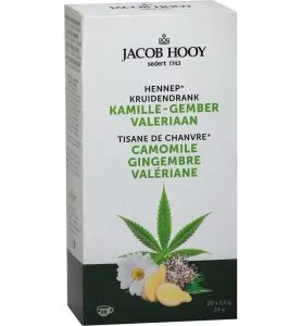 Jacob Hooy Hennep Kamille Gember Valeriaan Thee (20 stuks)
