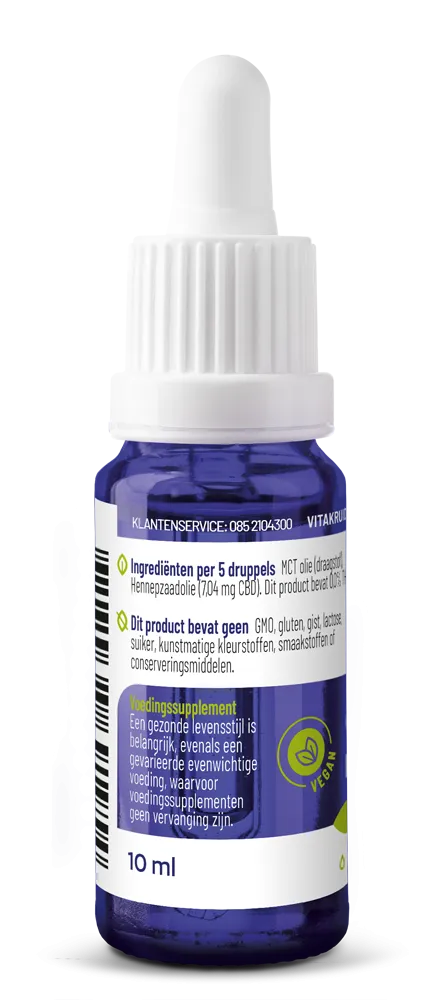 Vitakruid CBD Olie 5% Full Spectrum Met Mct Als Drager (10 ml)