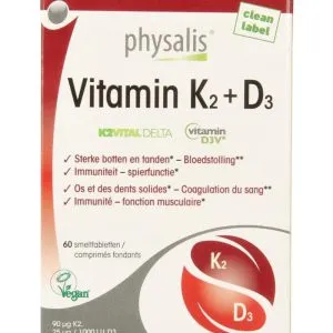 Physalis Vitamine K2 + D3 (60 tabletten)