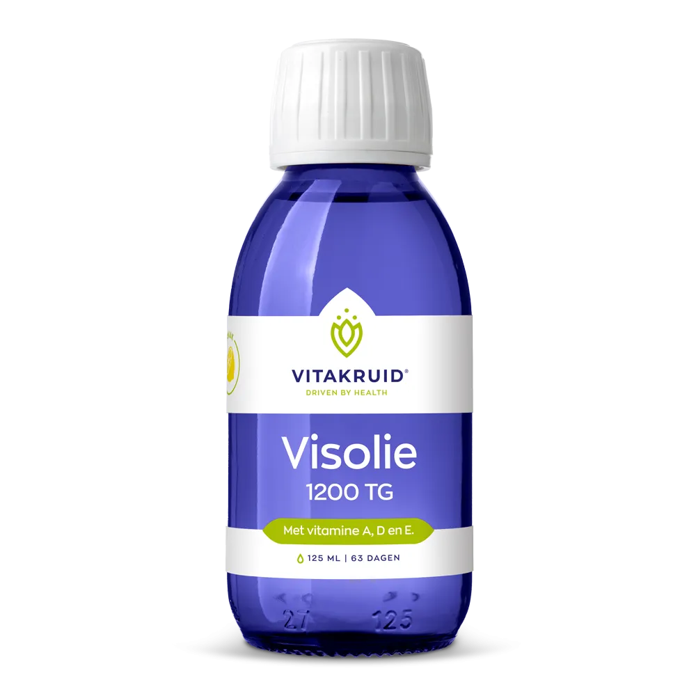 Vitakruid Visolie 1200 Vloeibaar Triglyceriden Met A, D & E (125 ml)