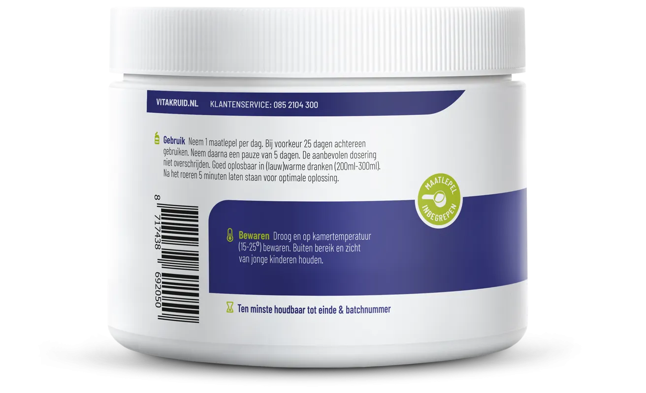 Vitakruid Viscollageen 99% Puur Collageen Vitamine C & Zink (130 gr)