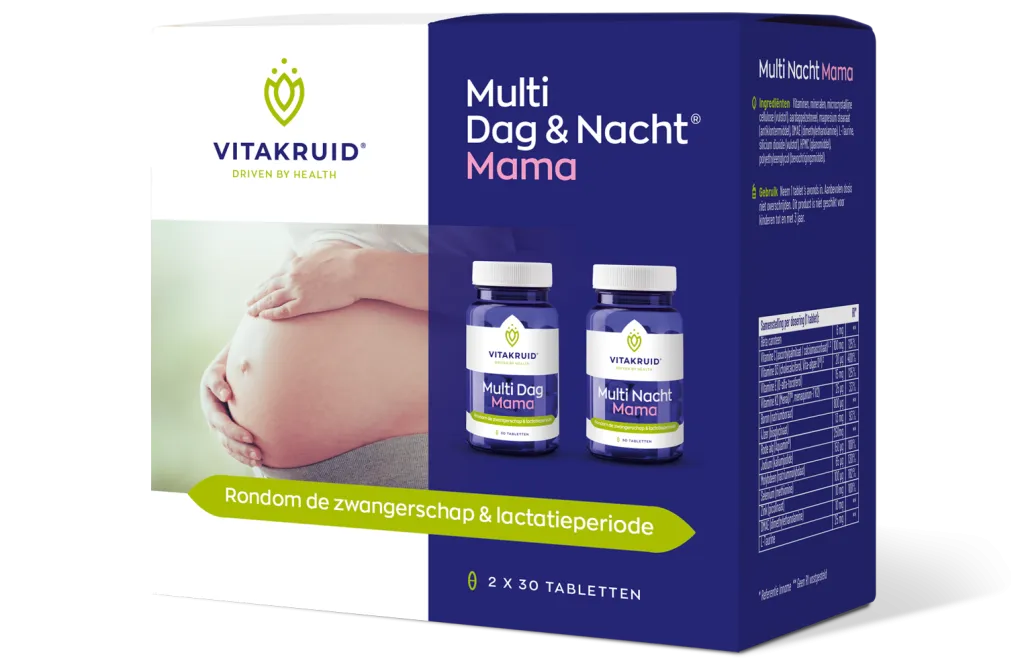 Vitakruid Multi Dag & Nacht Mama 100% Vegan (2 X 30 tabletten)