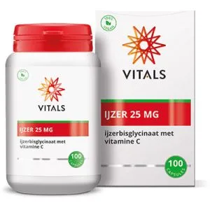 Vitals IJzer 25 mg met Vitamine C (100 capsules)