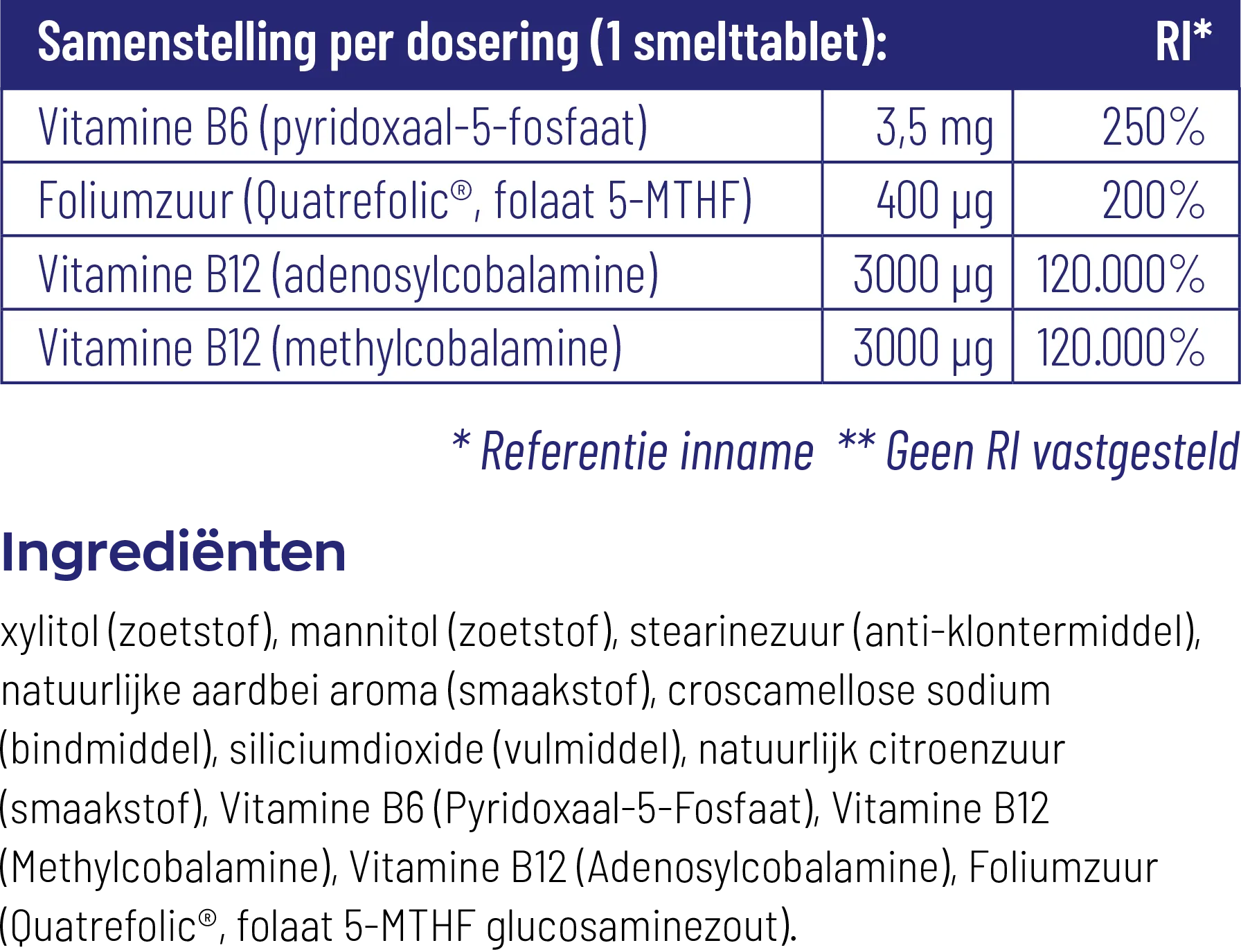 Vitakruid B12 Combi 6.000® Met Actief Folaat Vitamine (60 Smelttabletten) - image 4
