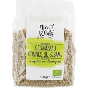 Nice & Nuts Sesamzaad Ongepeld Bio (500 gr)
