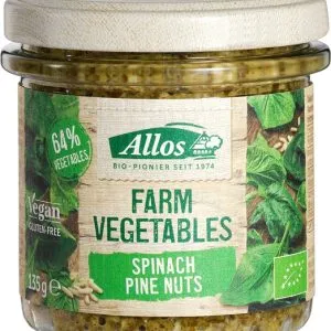 Allos Farm vegetables spinazie & pijnboompitten bio (135 gr)