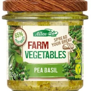 Allos Farm vegetables doperwten & basilicum bio (135 gr)