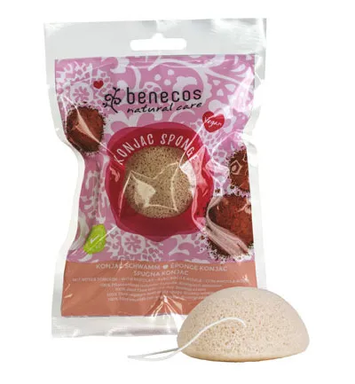 Benecos Konjac Spons Red Clay (1 stuk)
