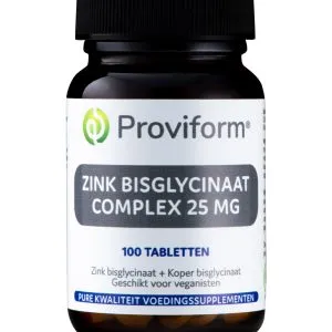 Proviform Zink Bisglycinaat 25Mg Complex (100 tabletten)