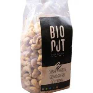 Bionut Cashewnoten Geroosterd Gezouten Bio (500 gr)