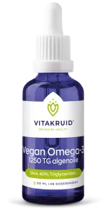 Vitakruid Vegan Omega 3 Algenolie 1250 Tryglyceriden 500 DHA (50 ml)