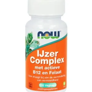 Now IJzer Complex met actieve B12 en folaat (100 vega capsules)