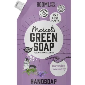 Marcel's Green Soap Handzeep lavendel & rozemarijn navul (500 ml)