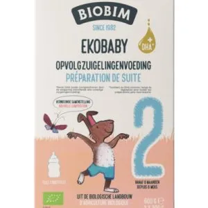Biobim Ekobaby 2 opvolg zuigelingenvoeding 6+ maanden bio (600 gr)