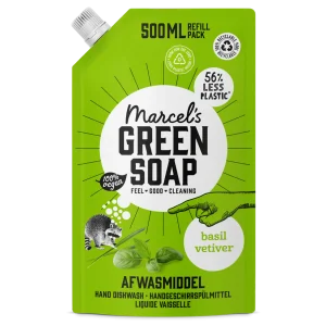 Marcel's Green Soap Afwasmiddel Navulling Basilicum & Vetiver (500 ml)