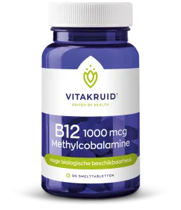 Vitakruid B12 1000 mcg Actief Methylcobalamine Vitamine (90 stuks)