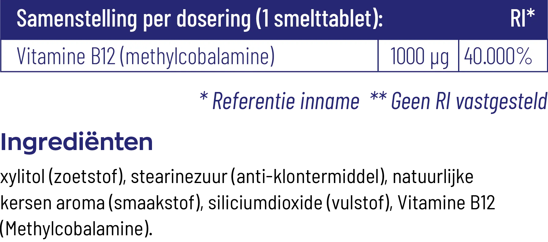 Vitakruid B12 1000 Mcg Actief Methylcobalamine Vitamine (90 stuks) - image 4