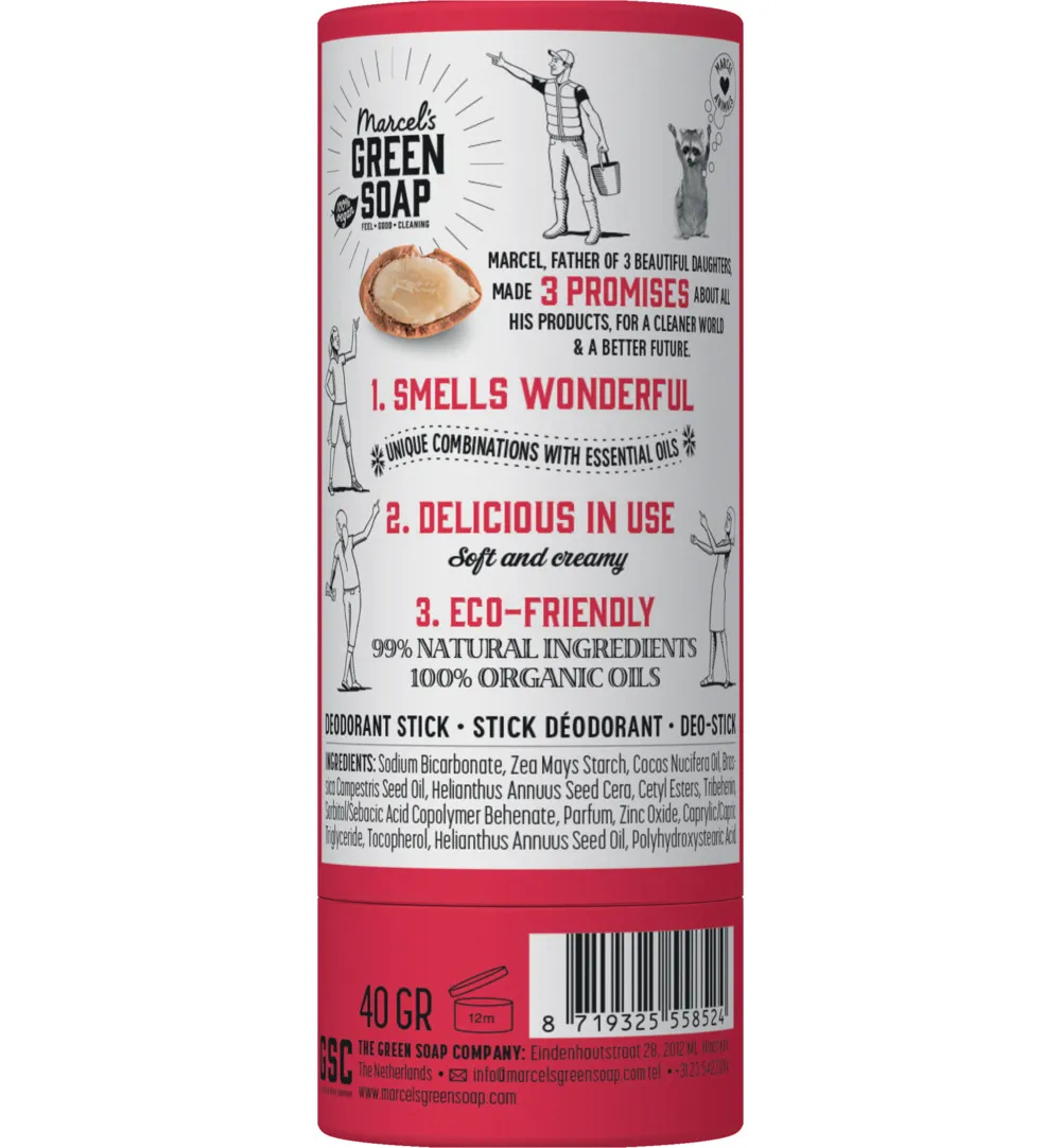 Marcel's Green Soap Deodorant stick argan & oudh (40 gr)