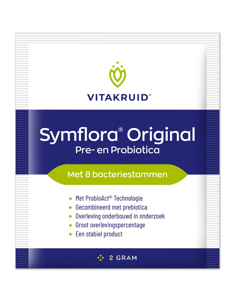 Vitakruid Symflora® Original Pre- En Probiotica 8 Stammen (60 Zakjes)