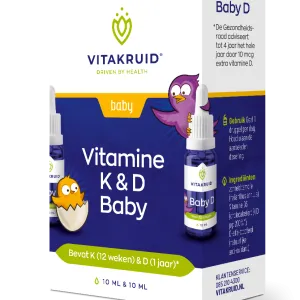Vitakruid Vitamine K En D Baby Druppels (2 X 10 ml)