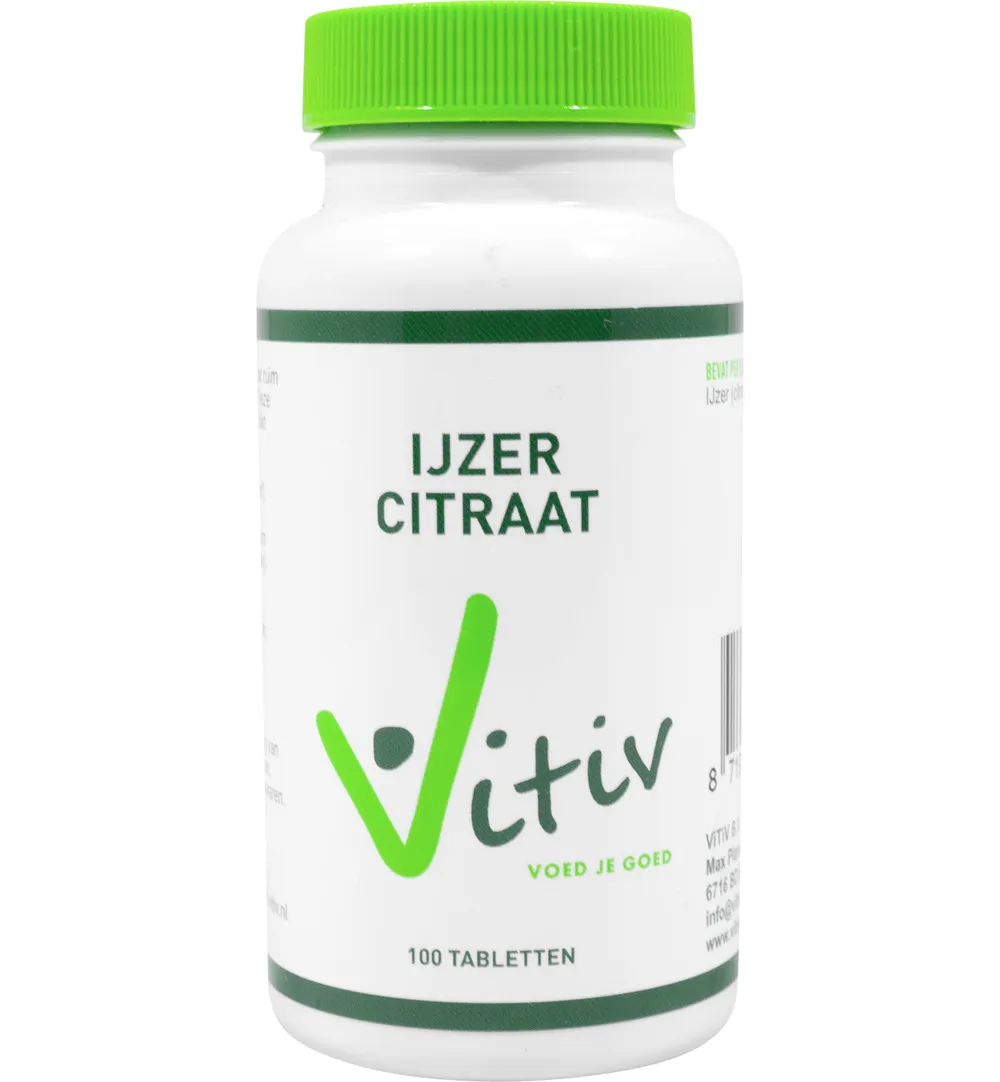 Vitiv Ijzer Citraat (100 tabletten)