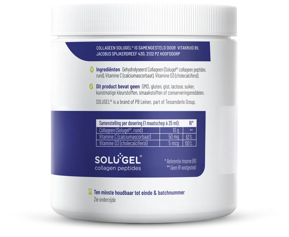 Vitakruid Collageen Solugel® Poeder Met Vitamine C & D (250 gr) - image 2
