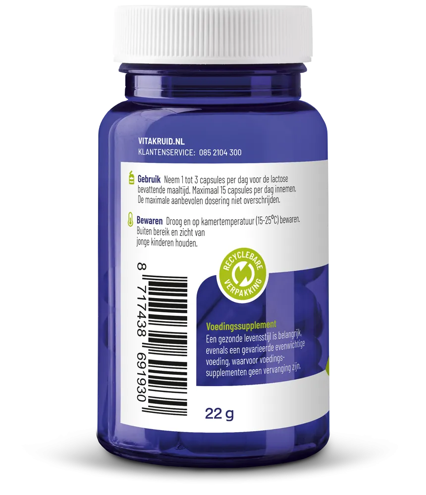 Vitakruid Lactase Enzym Optiferm® 3.000 Fcc (90 vega capsules)