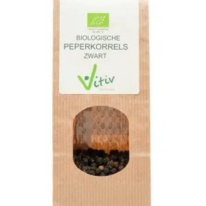 Vitiv Peperkorrels zwart bio (250 gr)