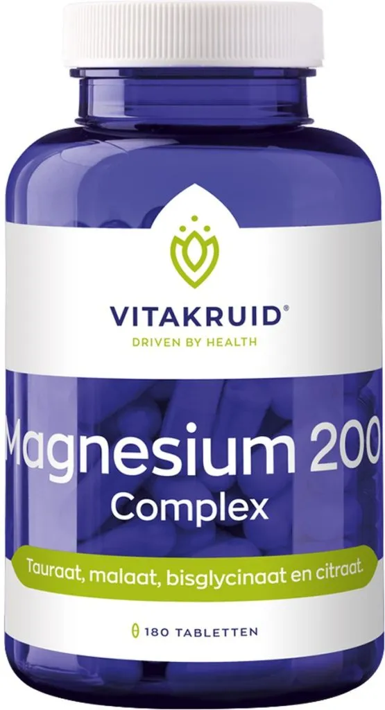 Vitakruid Magnesium 200 Complex Tauraat Malaat Bisglycinaat (180 tabletten)