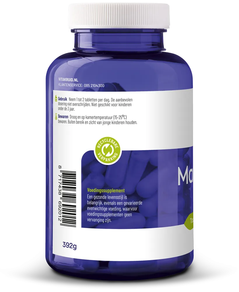 Vitakruid Magnesium 200 Complex Tauraat Malaat Bisglycinaat (180 tabletten)