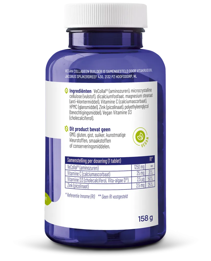 Vitakruid Vegan Collageen Builder Met Vecollal® (90 tabletten) - image 2