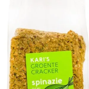 Kari'S Crackersgroentecracker Spinazie Prei B Io (170 gr)