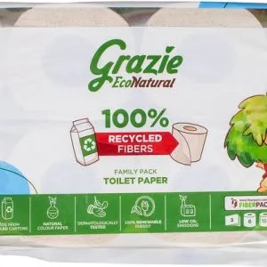 Grazie Natural Toiletpapier 3-laags (8 stuks)
