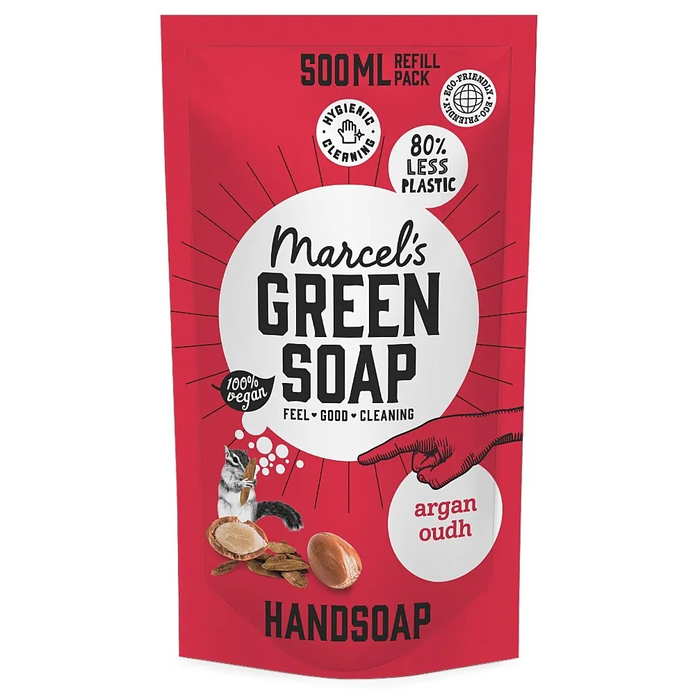 Marcel's Green Soap Handzeep argan & Oudh navul (500 ml)